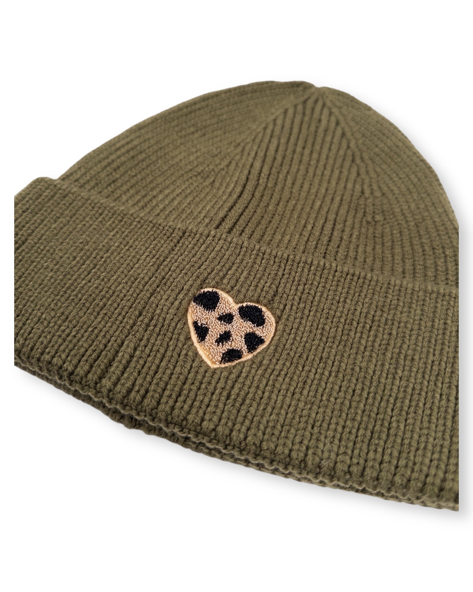Mütze Leo Herz oliv Gr. L