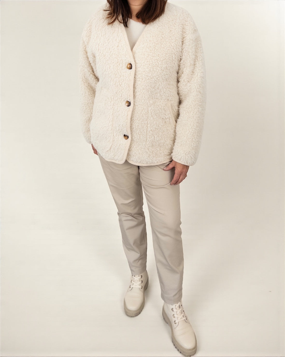 Teddy Jacke creme