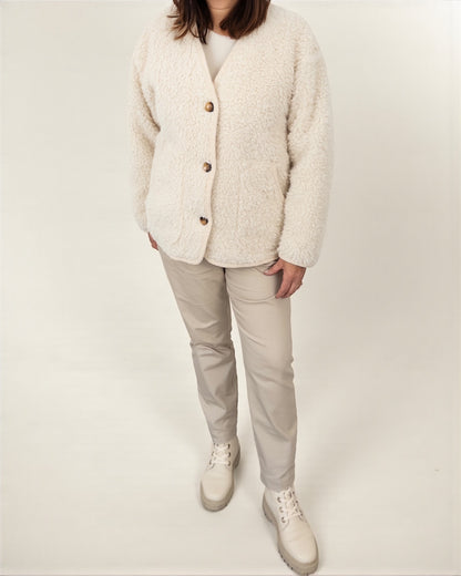 Teddy Jacke creme
