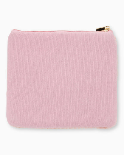 Handbesticktes Mini-Täschchen Hey Sugar rosa