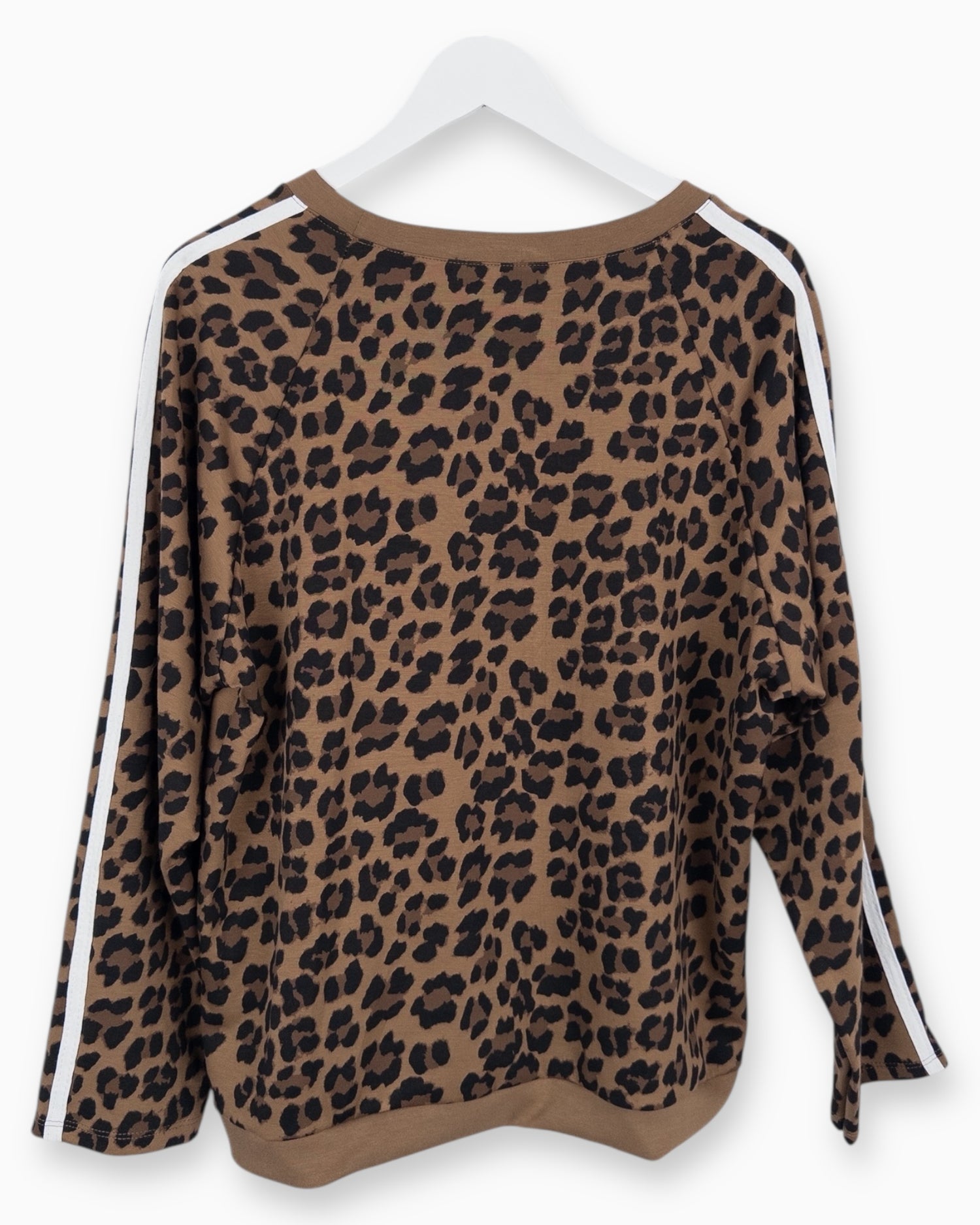 Oversize Leo Sweatshirt braun weiß
