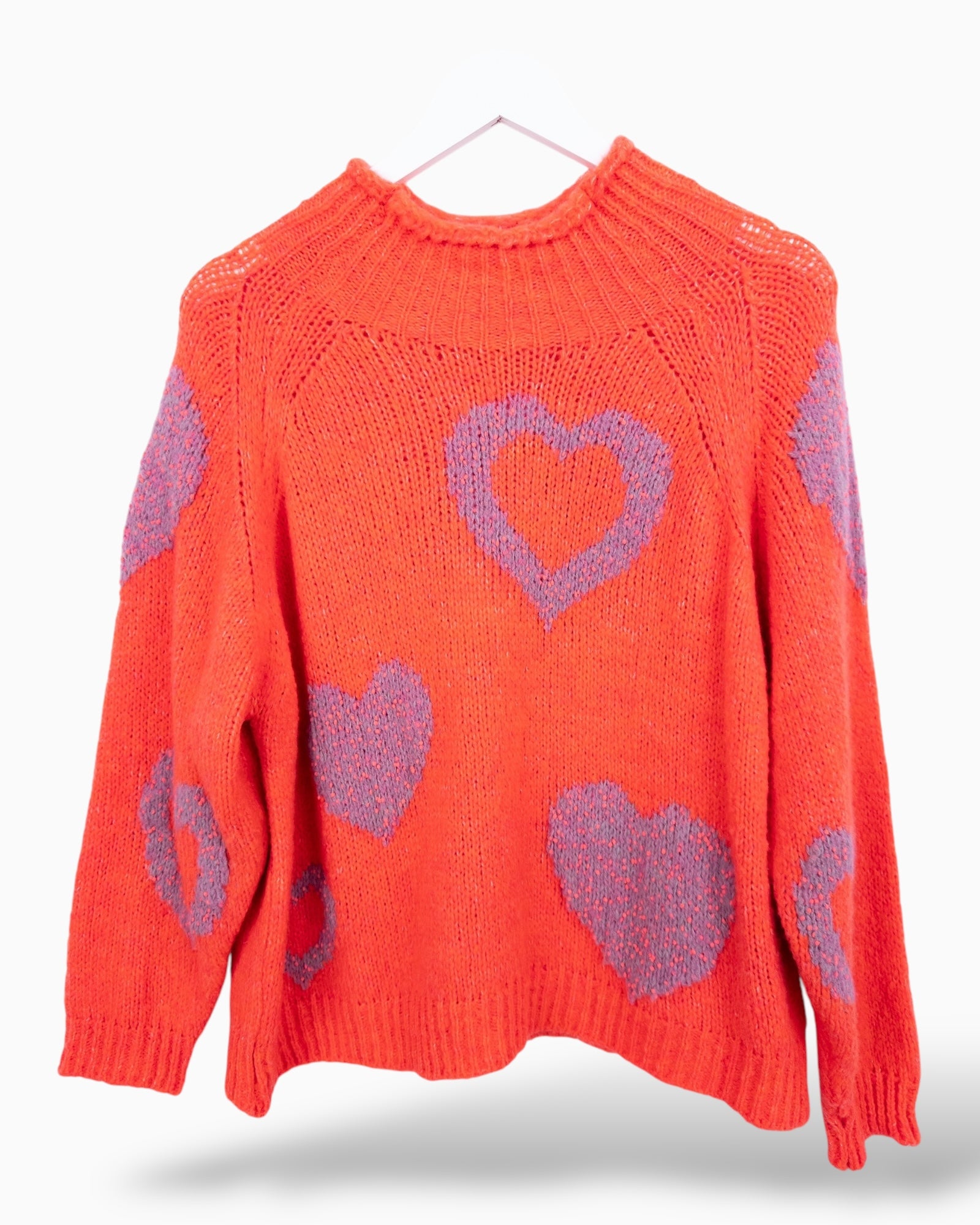 Pullover Herz koralle