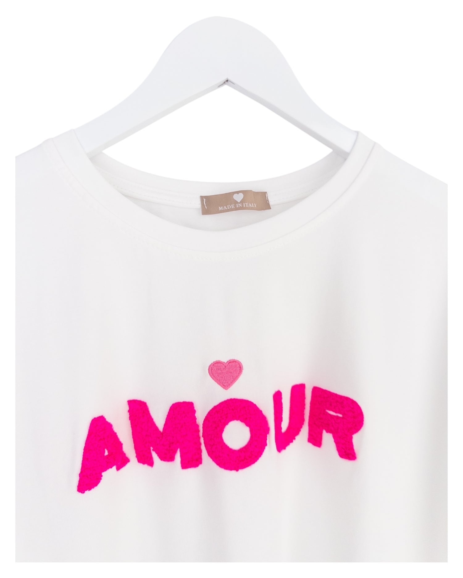 Shirt Amour weiß pink
