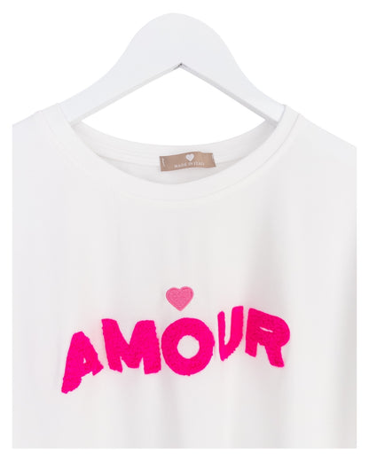 Shirt Amour weiß pink