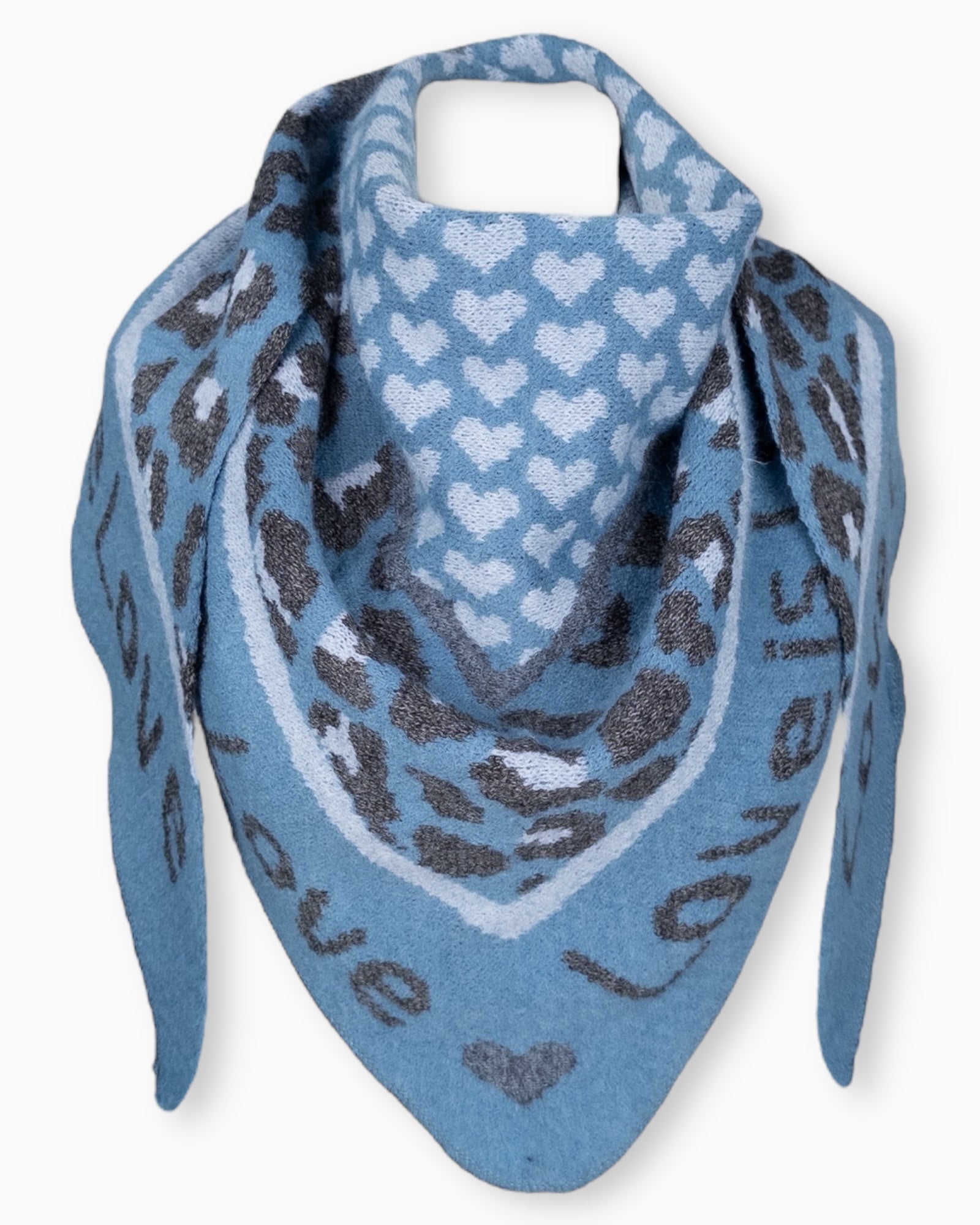 Dreieckstuch Love is Love blau
