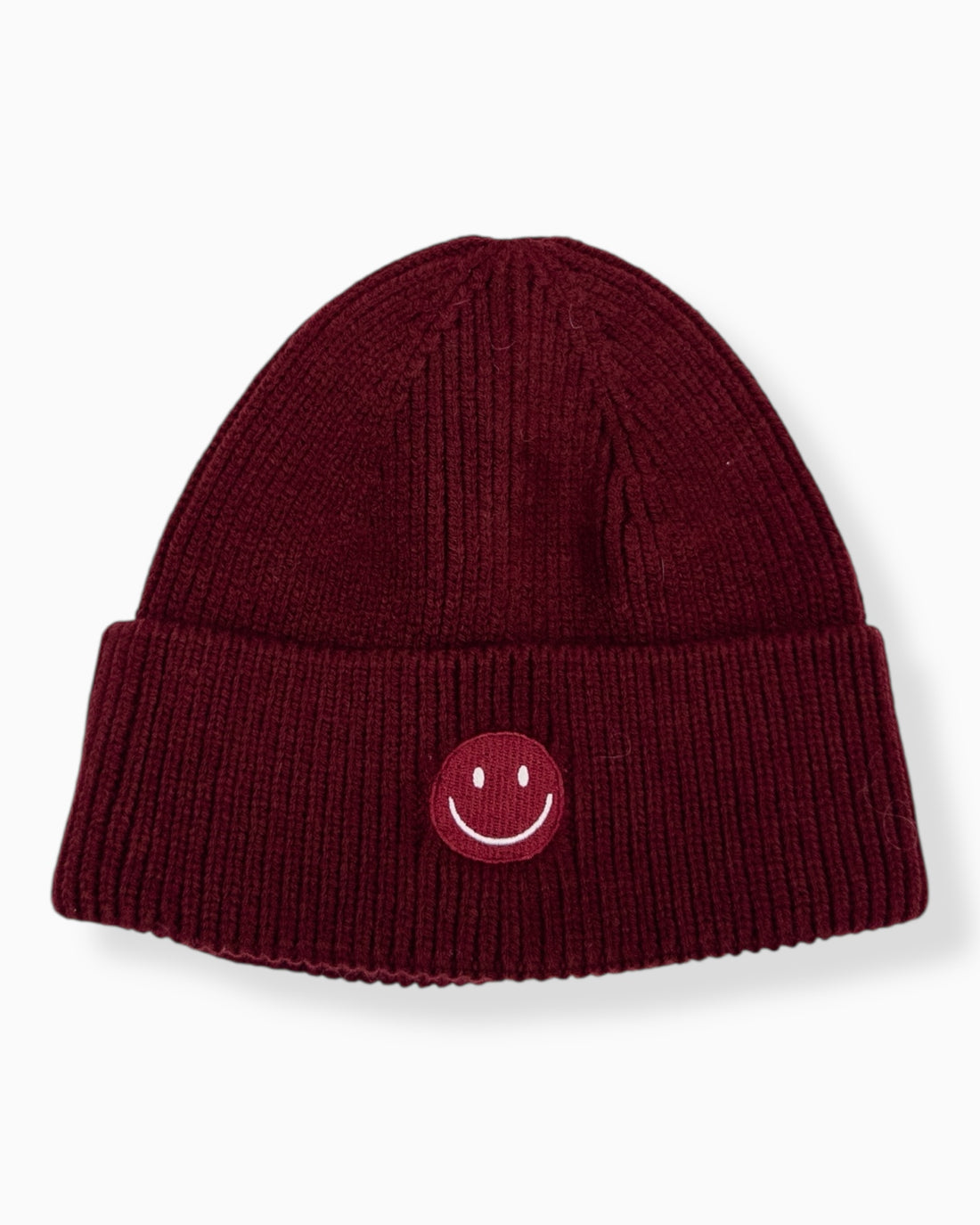 Mütze Smiley weinrot