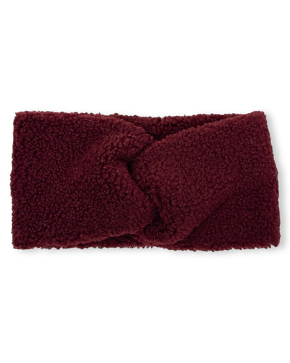 Teddy Stirnband weinrot