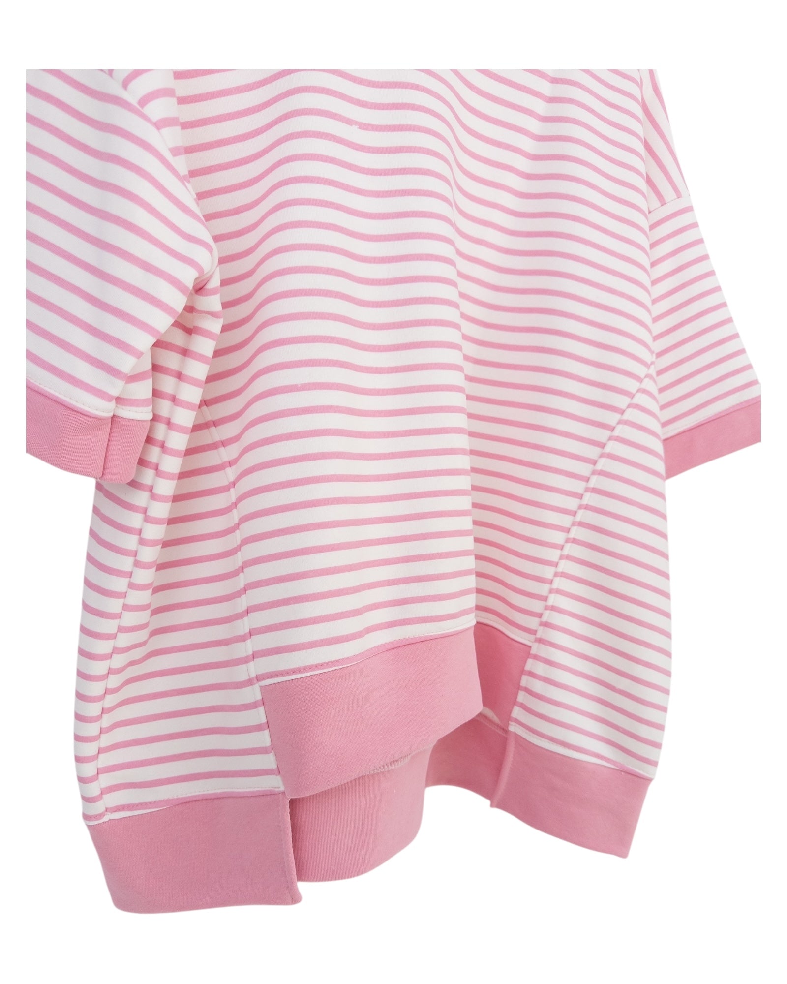 Oversize Streifen Shirt rosa