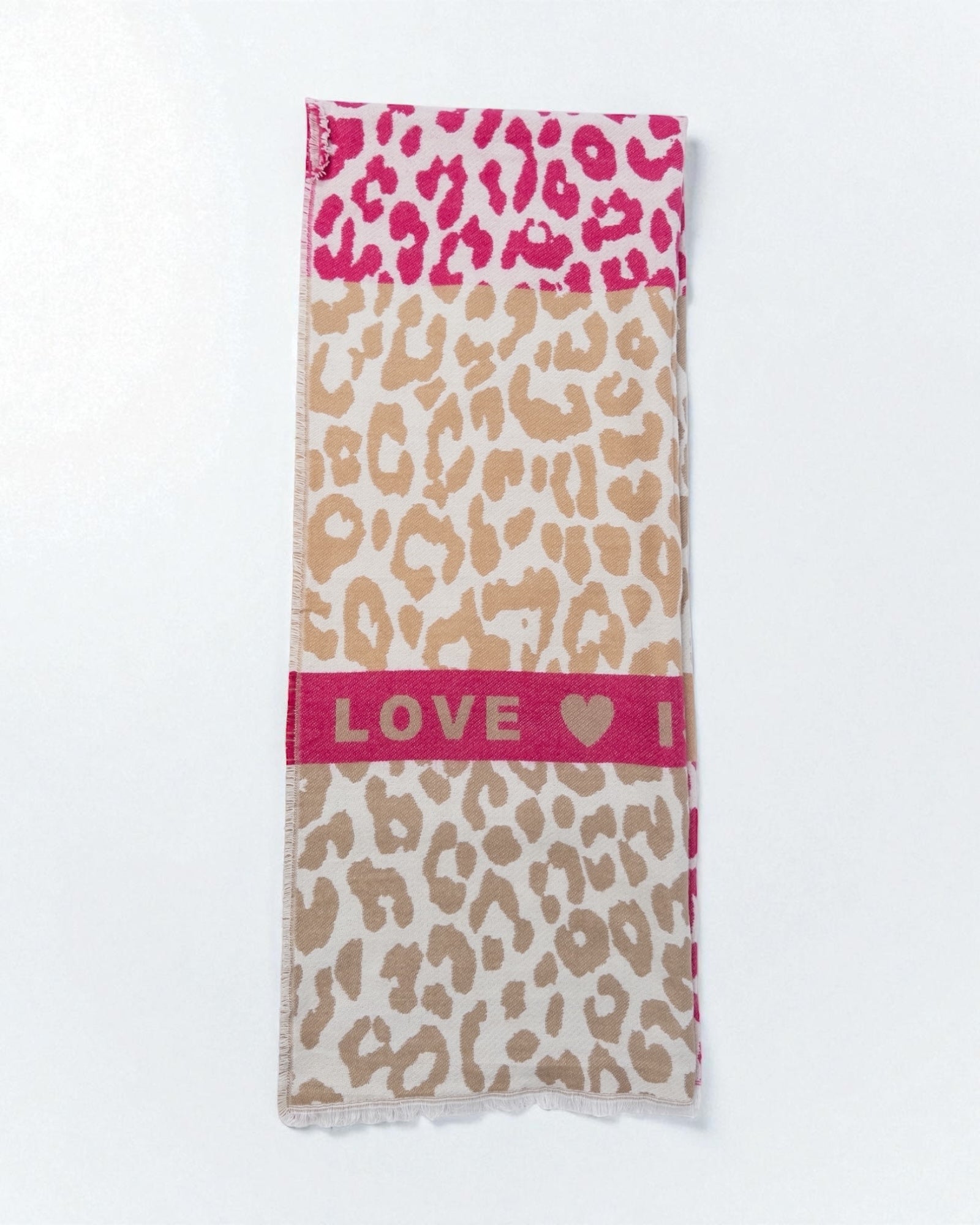 Leo Schal Love beige pink