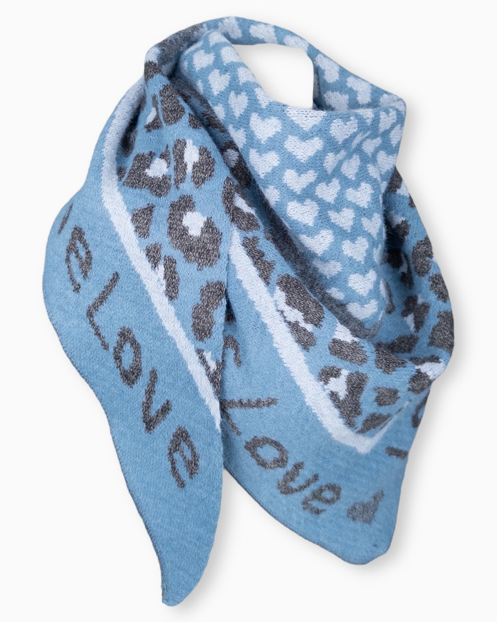 Dreieckstuch Love is Love blau