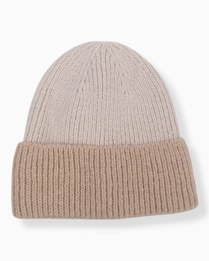 Strickmütze Leona sand beige