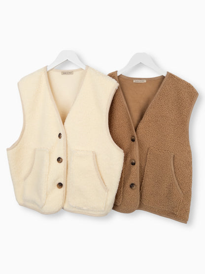 Teddy Weste creme