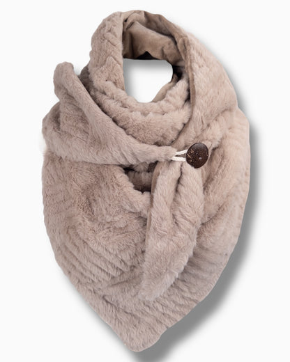 Dreieckstuch Plüsch beige
