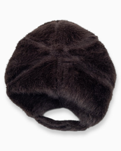 Flauschige Cap dunkelbraun