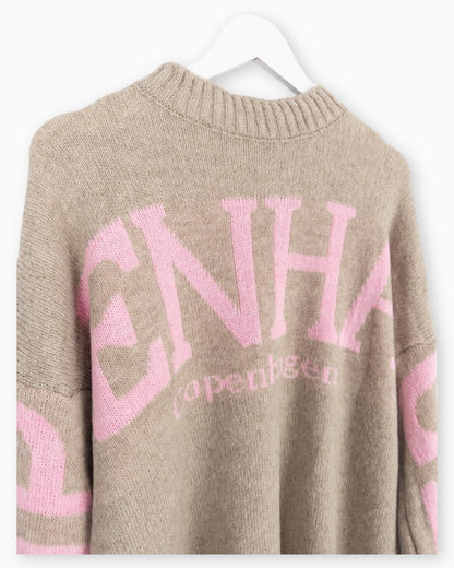 Strickpullover Copenhagen beige rosa