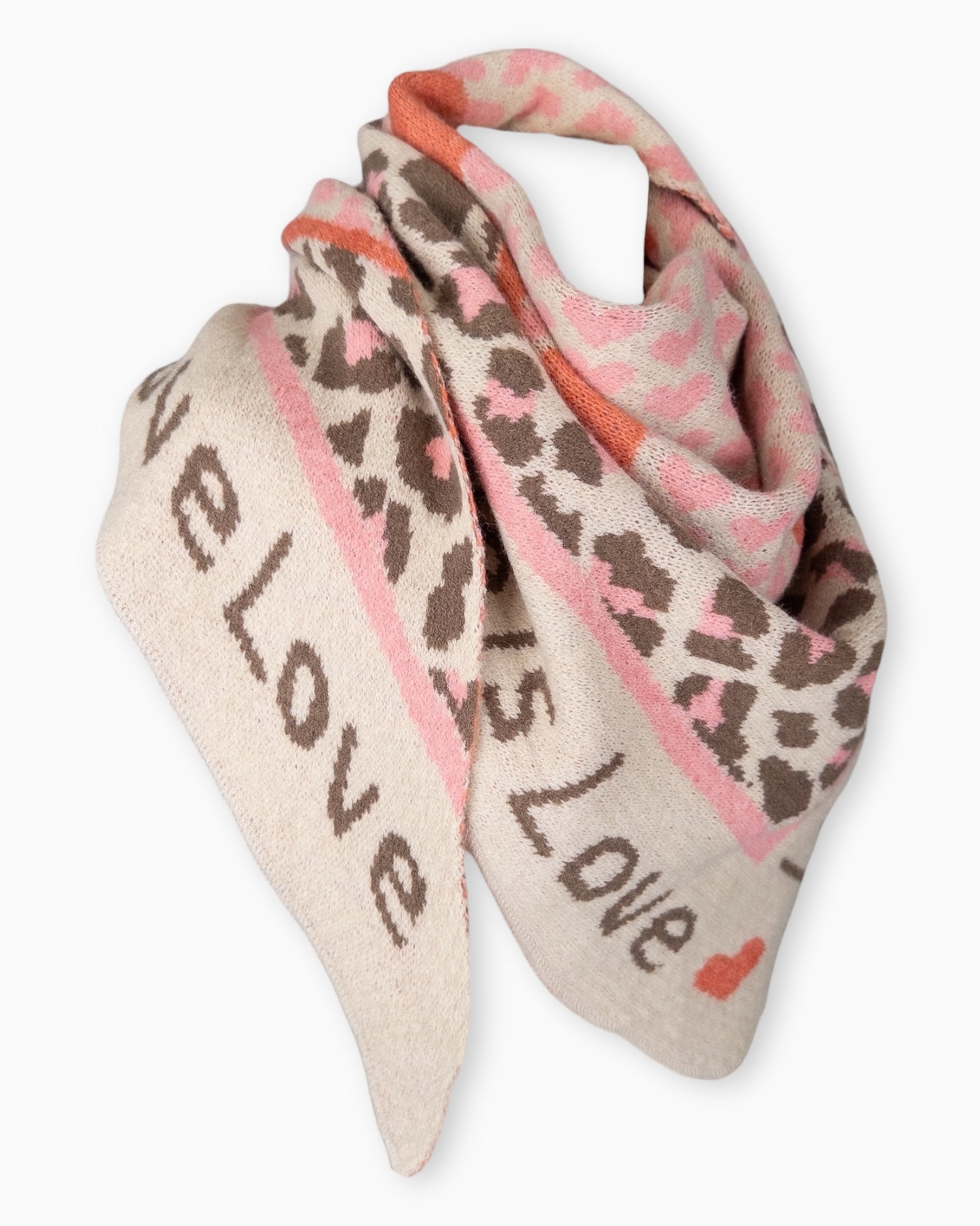 Dreieckstuch Love is Love sand rosa