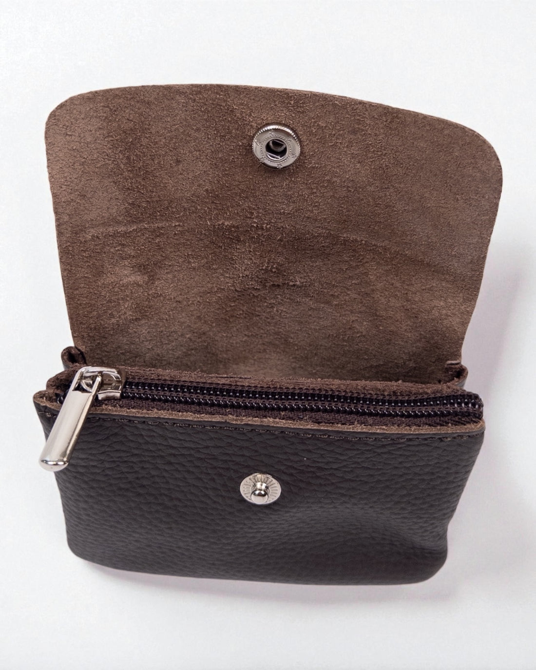 Geldbörse Leder klein dunkelbraun