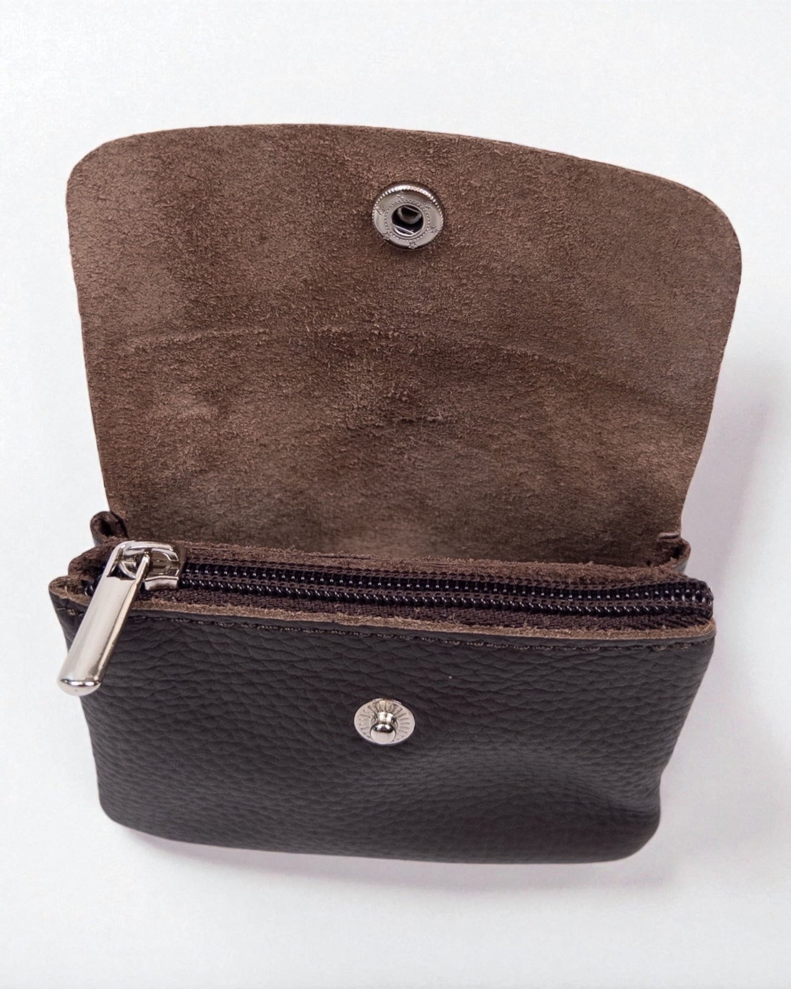 Geldbörse Leder klein dunkelbraun