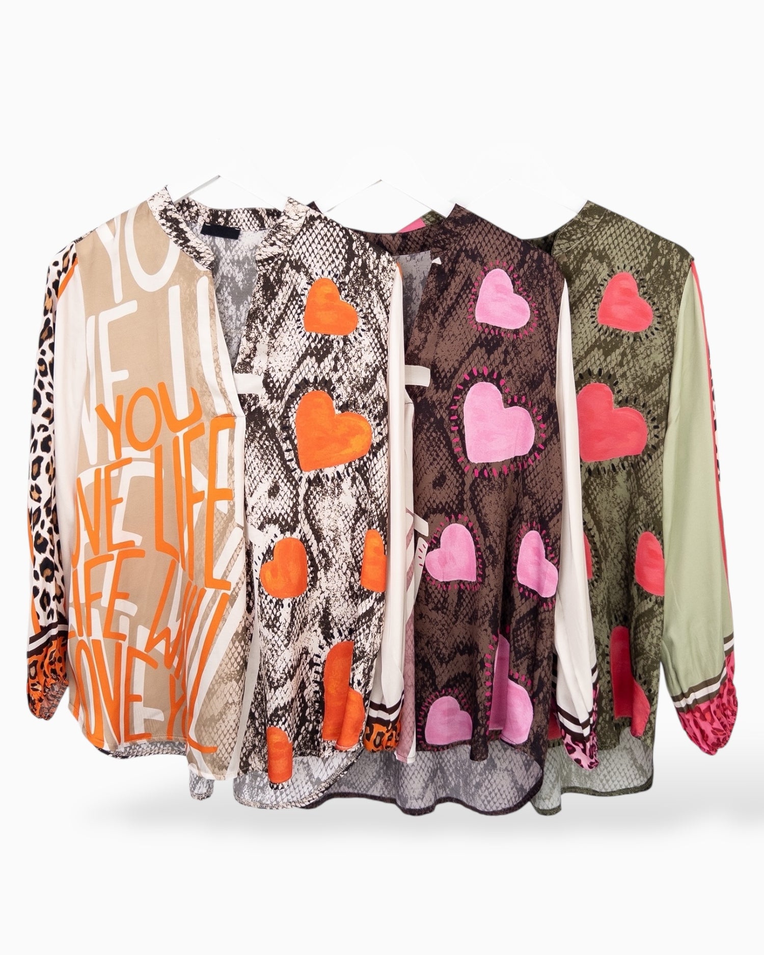 Bluse Love Wild beige orange