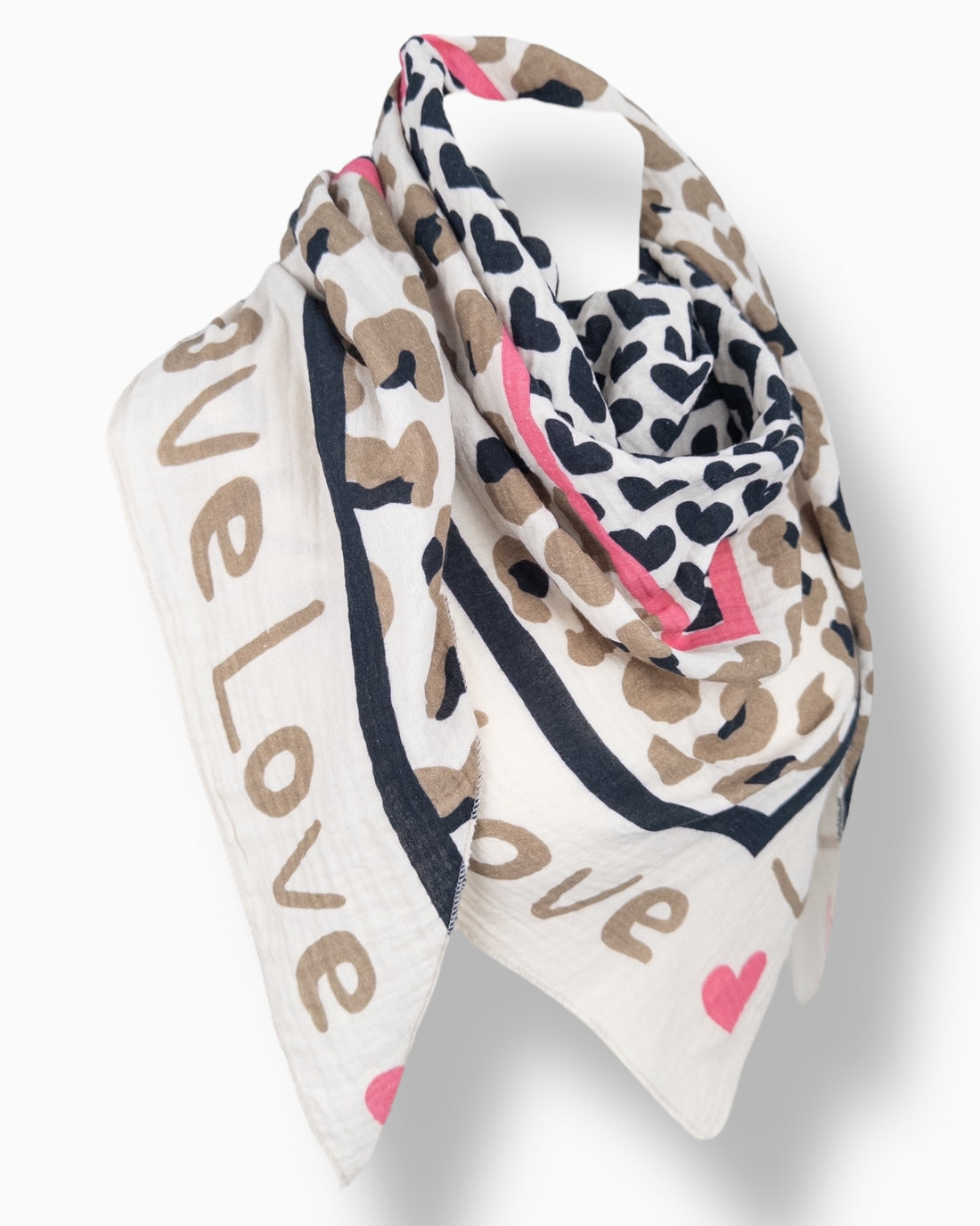 Dreieckstuch Baumwolle Love sand