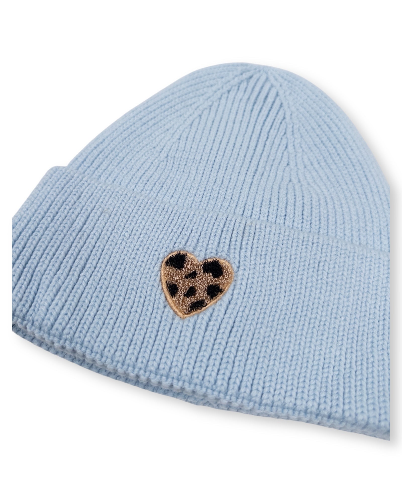 Mütze Leo Herz hellblau Gr. L