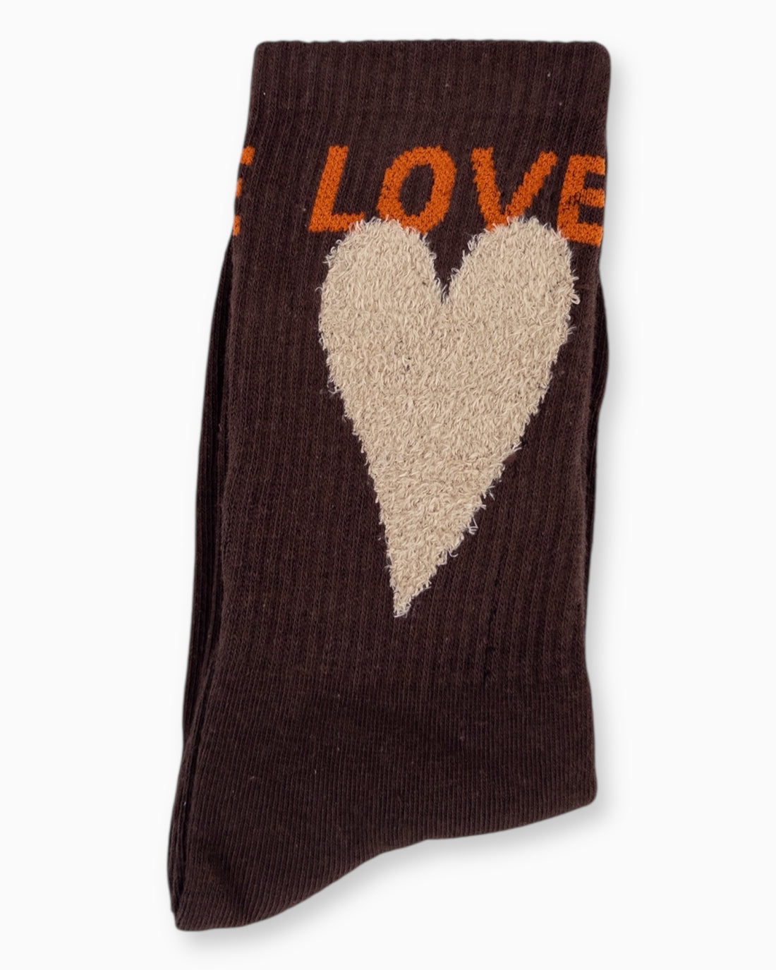 Herz Socken Love dunkelbraun