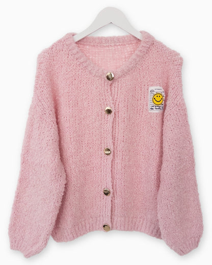 Strickjacke Smile rosa