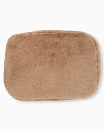 Flauschige Umhängetasche braun