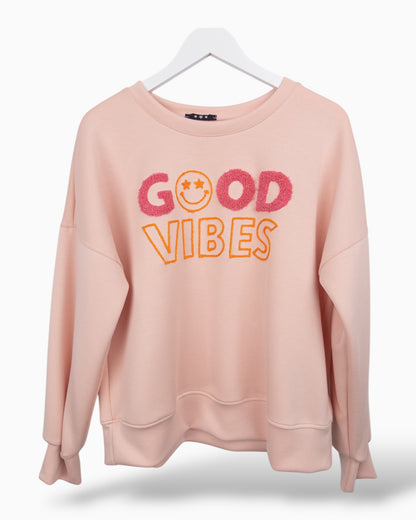 Sweatshirt Good Vibes rosa