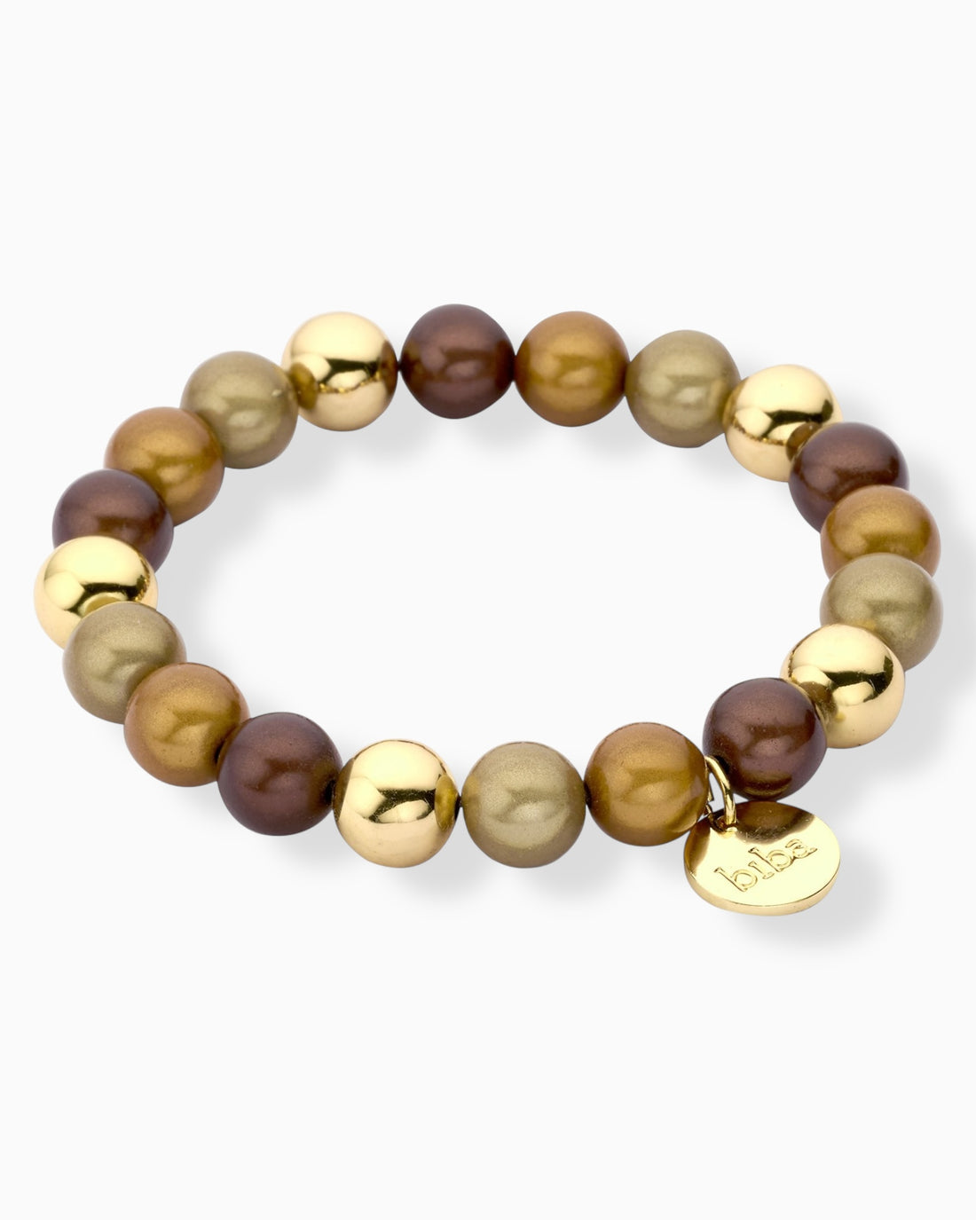Perlenarmband Luna braun beige