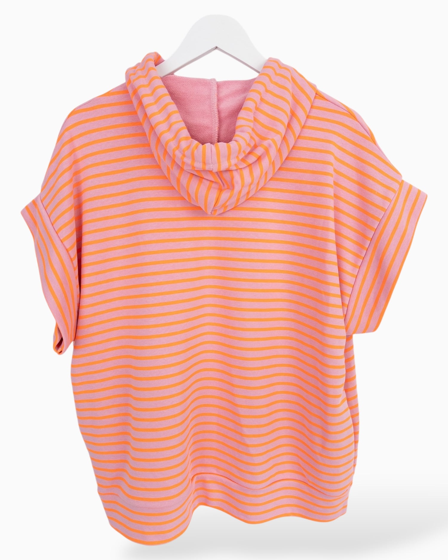 Kapuzenshirt mit Streifen orange