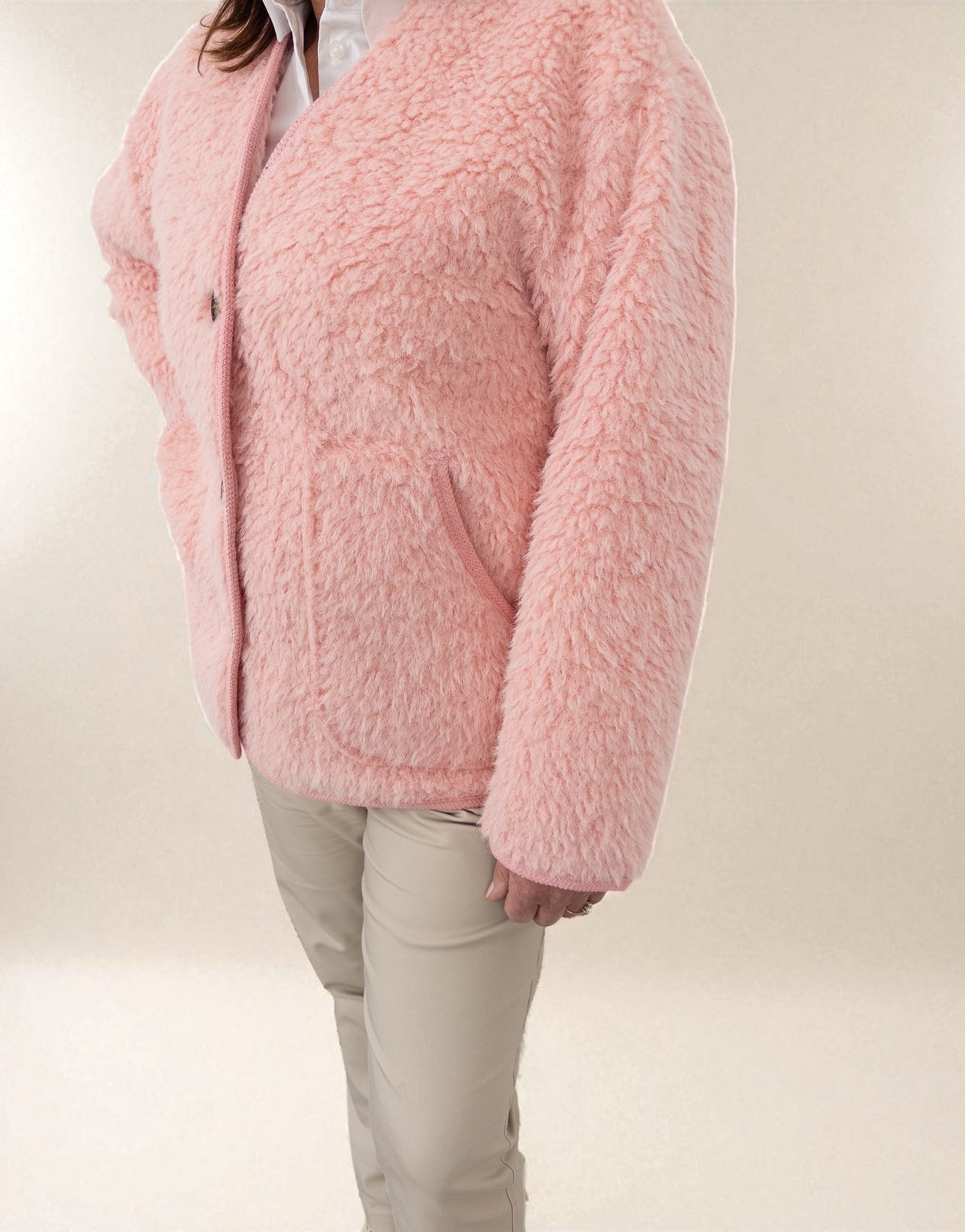Teddy Jacke rosa