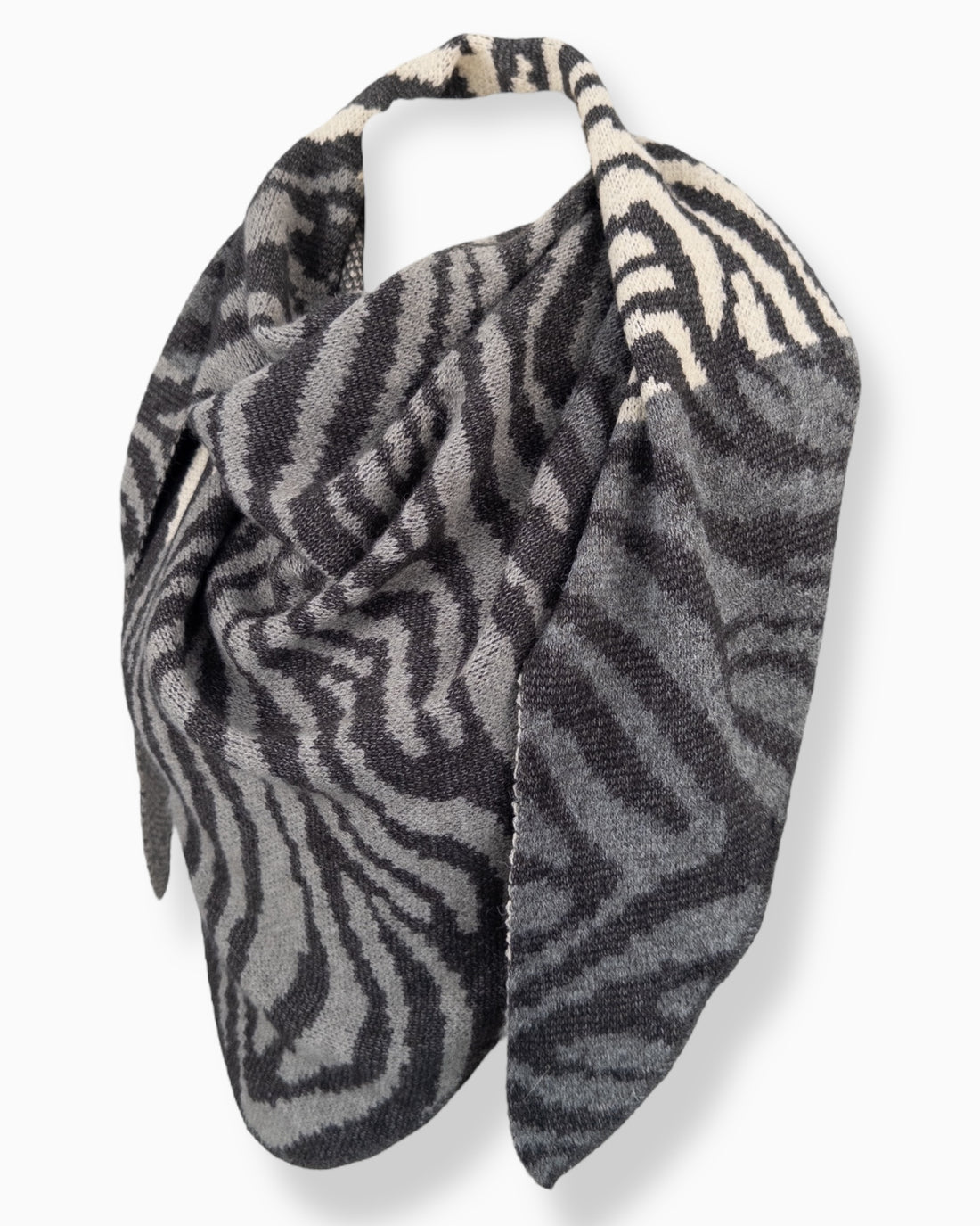 Dreieckstuch Zebra grau