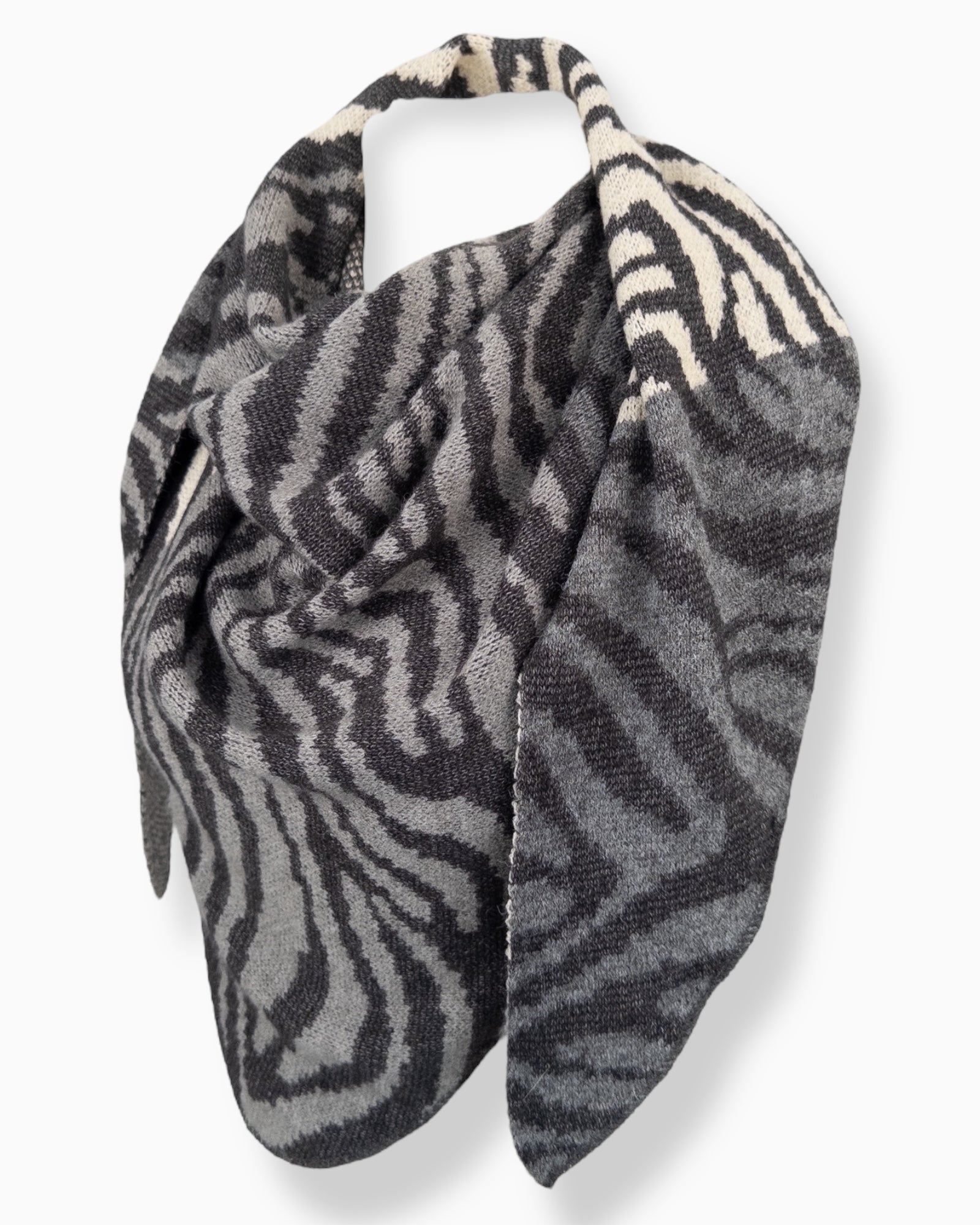 Dreieckstuch Zebra grau