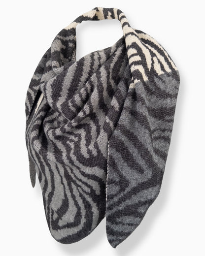 Dreieckstuch Zebra grau