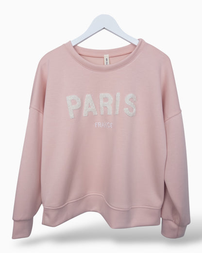 Sweatshirt Paris rose