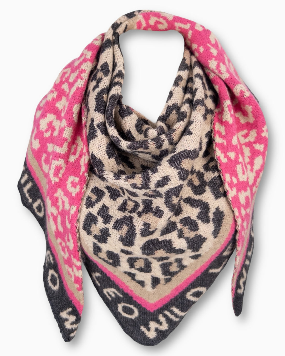 Dreieckstuch Wild Leo pink