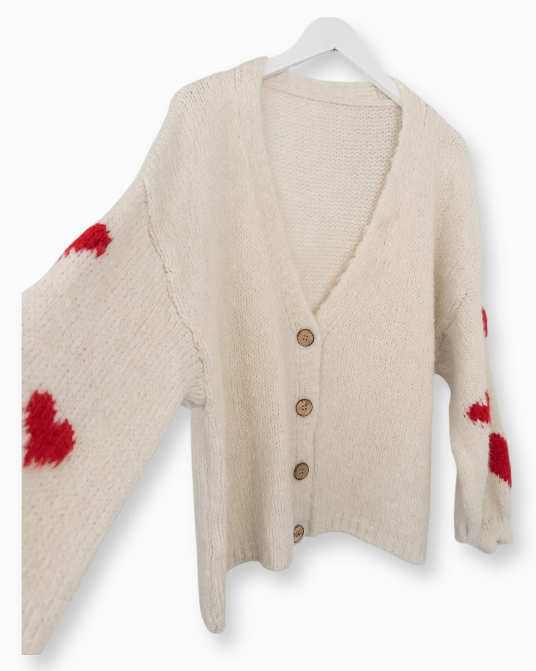 Cardigan Herzchen creme