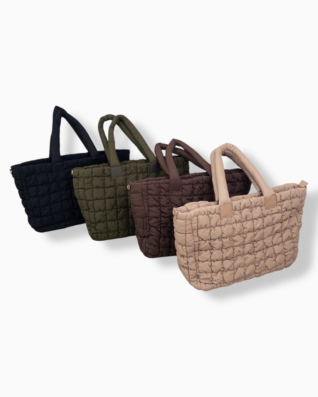Gesteppter Shopper braun