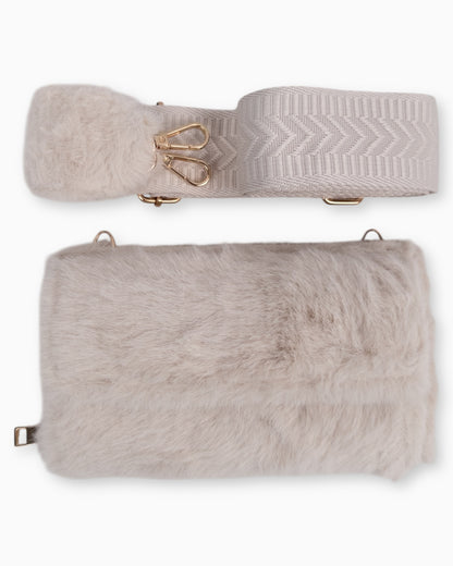 Handytasche Plüsch creme