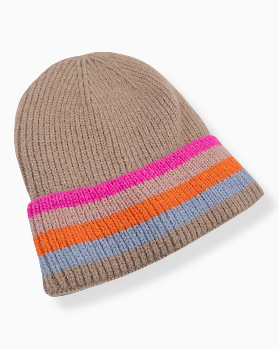 Strickmütze Rainbow braun