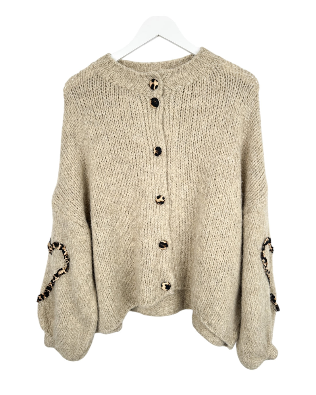 Leo Cardigan Herz beige