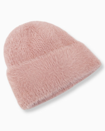Flauschige Mütze rosa