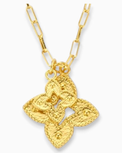 Kette Blume goldfarbig