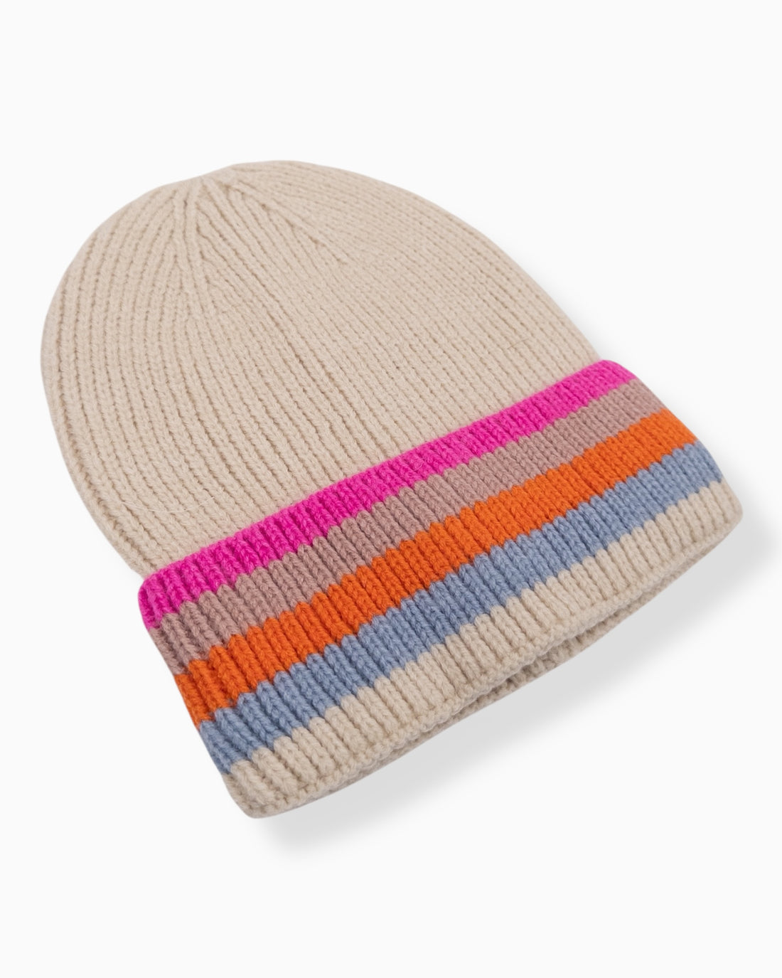 Strickmütze Rainbow creme