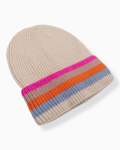 Strickmütze Rainbow creme