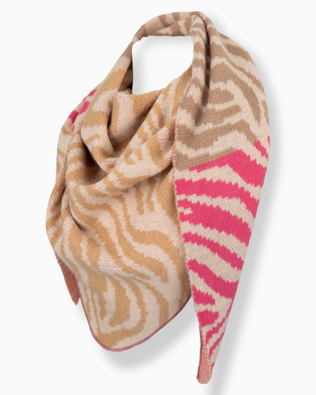 Dreieckstuch Zebra beige pink
