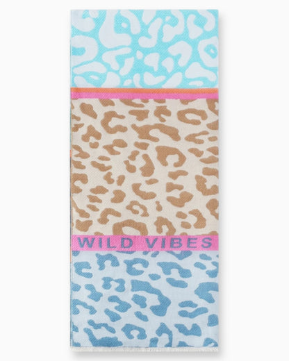 Leo Schal Wild Vibes blau braun