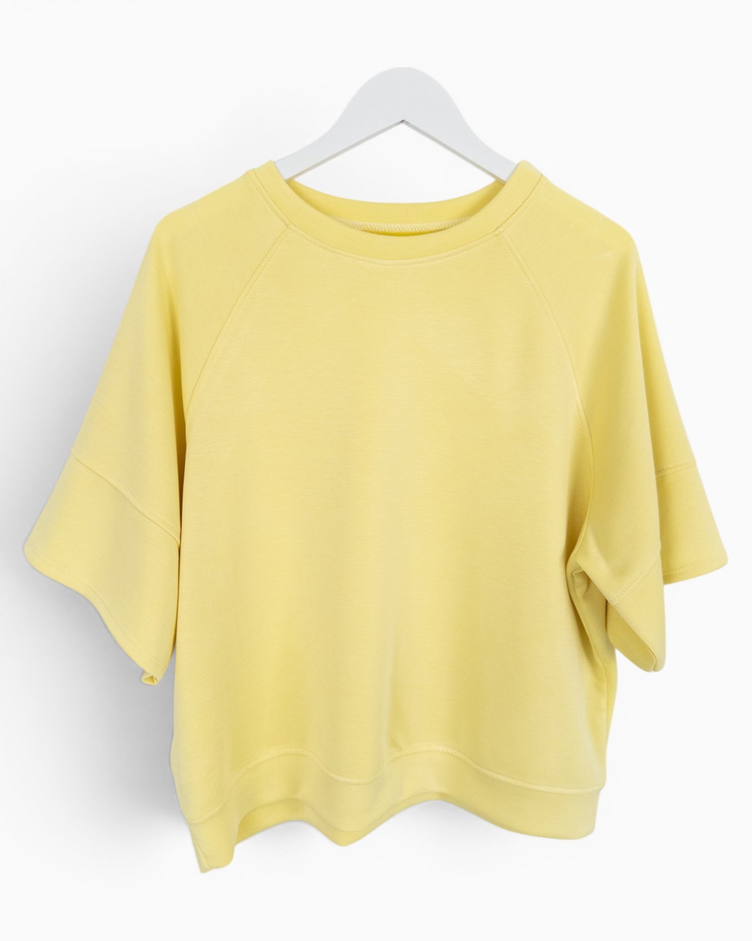 Oversize Shirt mit Rundhalsausschnitt gelb