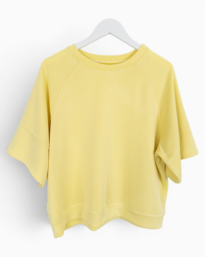 Oversize Shirt mit Rundhalsausschnitt gelb